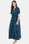 Shararat Cotton Full Length Nightdress - Sky Blue — thumbnail 2